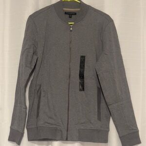 NWT Banana Republic Men's S Gray Luxe Touch Performance Zip Front Knit Jacket